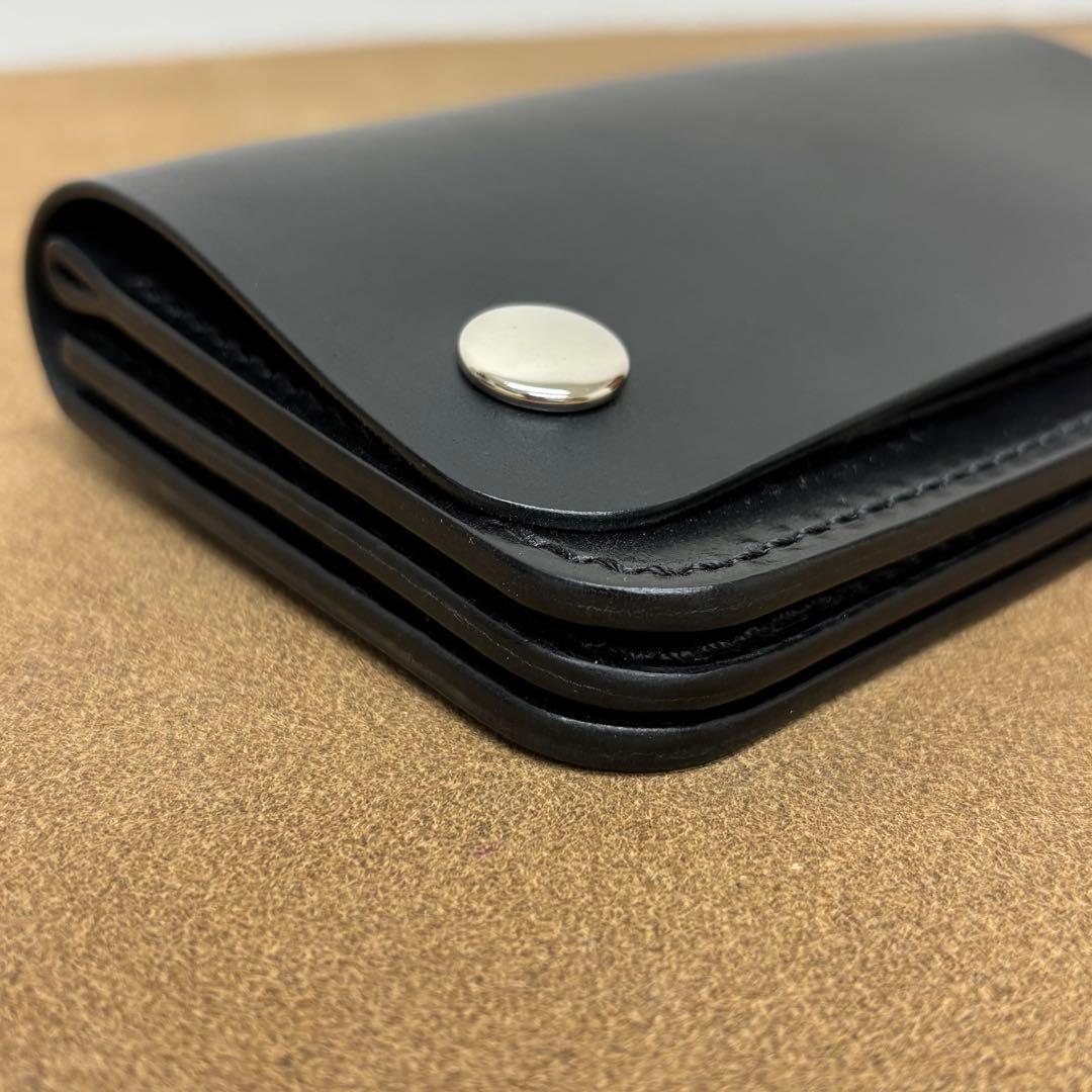 【アウトレット】　ホースバット　トラッカーウォレット　ミドル　黒　3層　コミペル