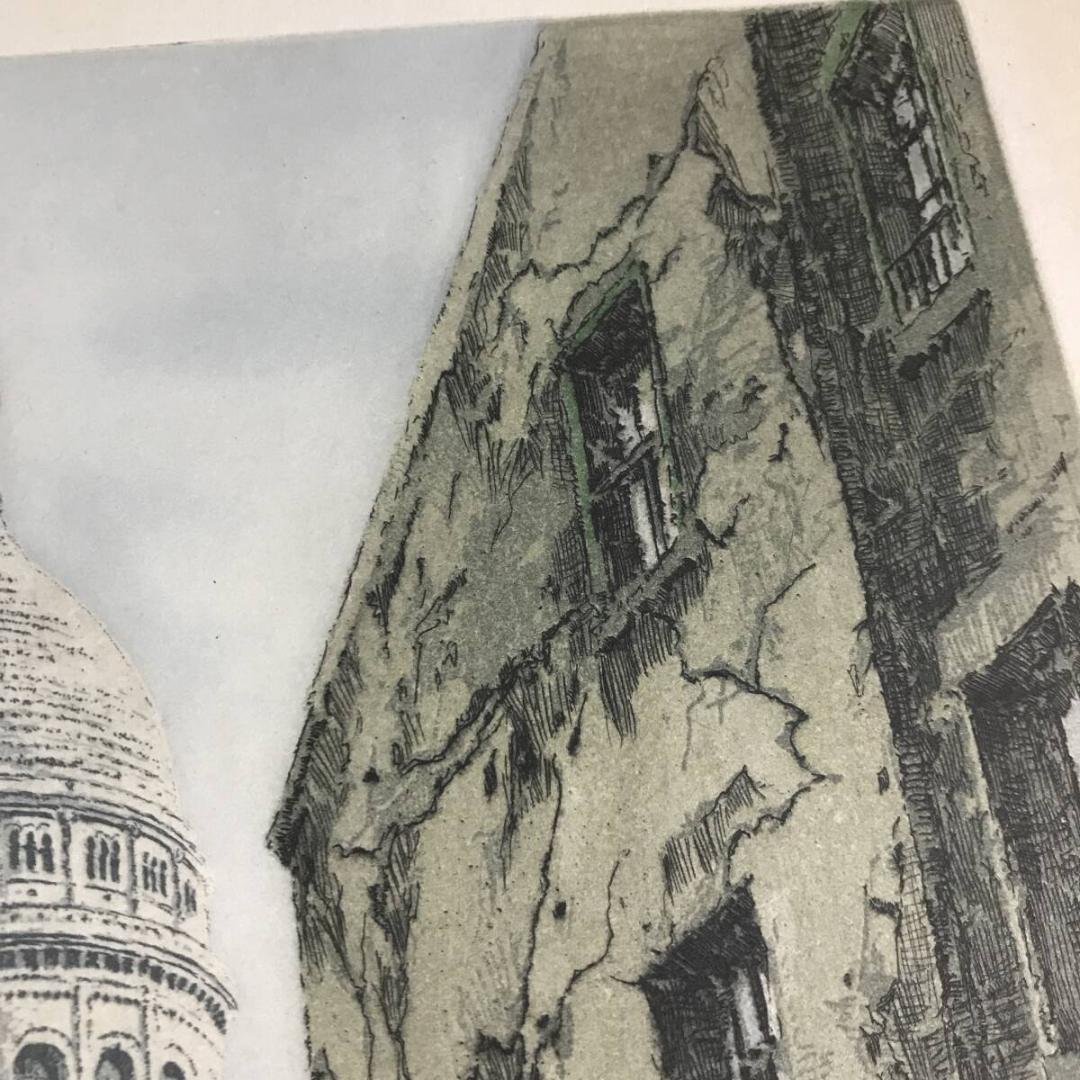 【真作】ハンス・フィグラ Hans Figura 銅版画 パリ サクレ・クール