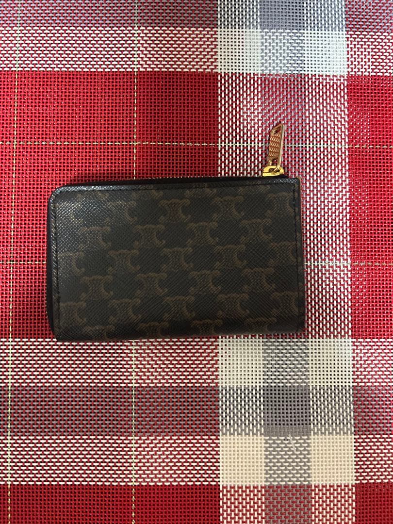 CELINE ケース ブラウンレザー