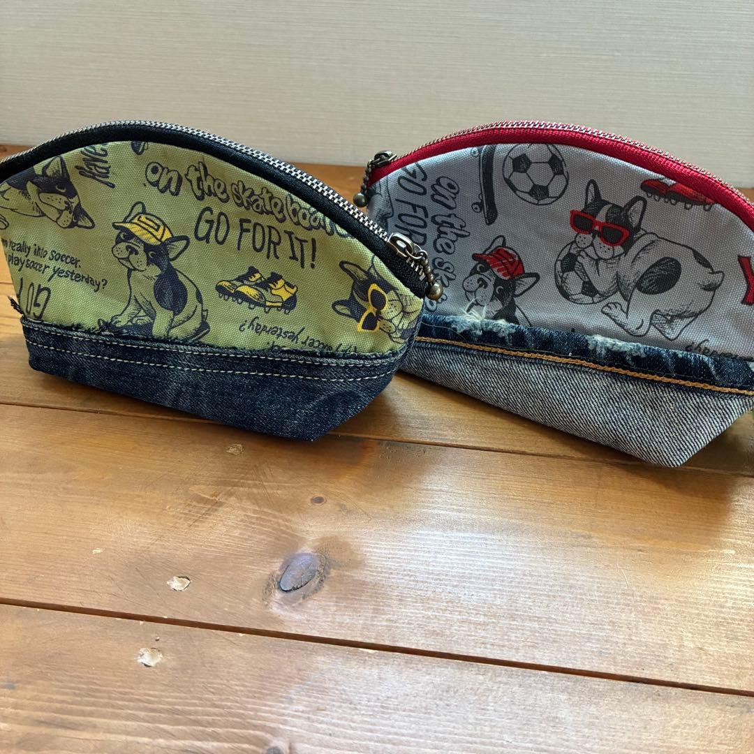 デニムリメイク♥バック♥ポーチ♥ハンドメイド