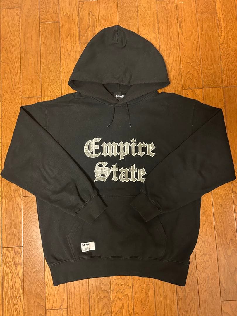 Schott Empire State パーカー XL ブラック