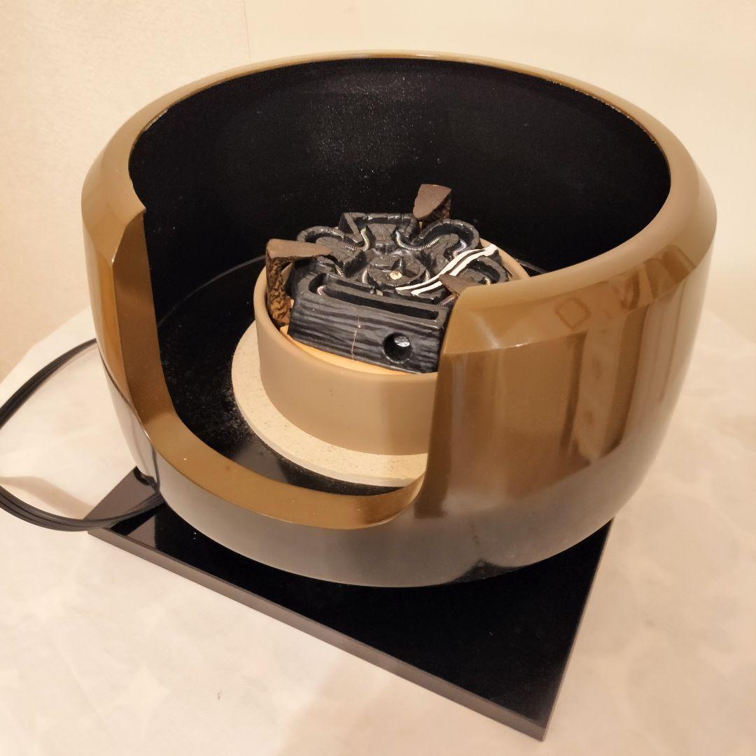 【風炉型 電熱器】野々田式 合金製面取風炉 古銅色 F403 炭型ヒーター