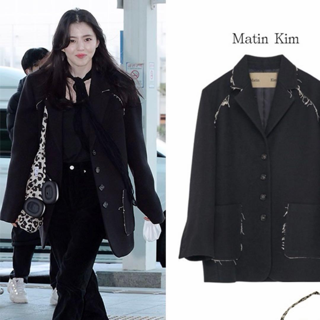ハンソヒ着用　Matin Kim ローカッティングコートジャケット