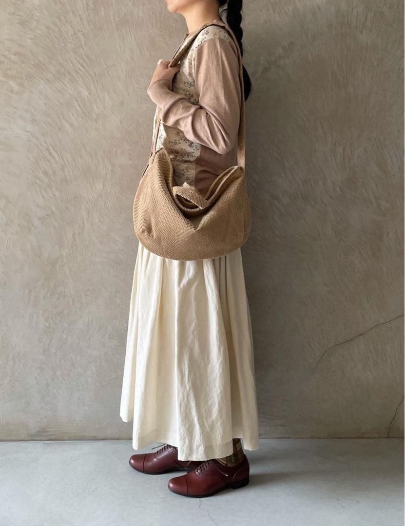 ミナペルホネンland puzzleボディバッグ ショルダー ベージュ