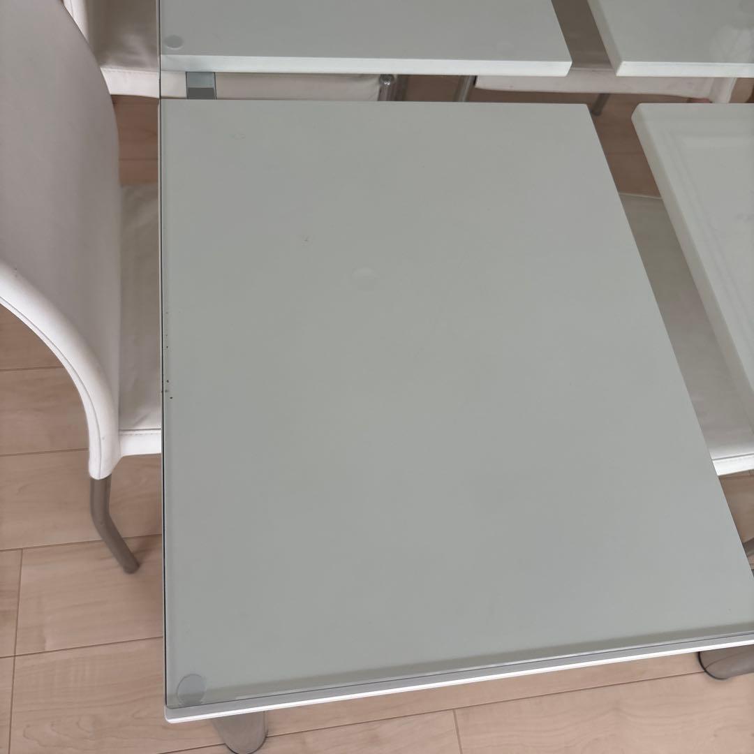 専用です！！！⚠️ ダイニングセット　ガラス ホワイト ダイニングテーブル