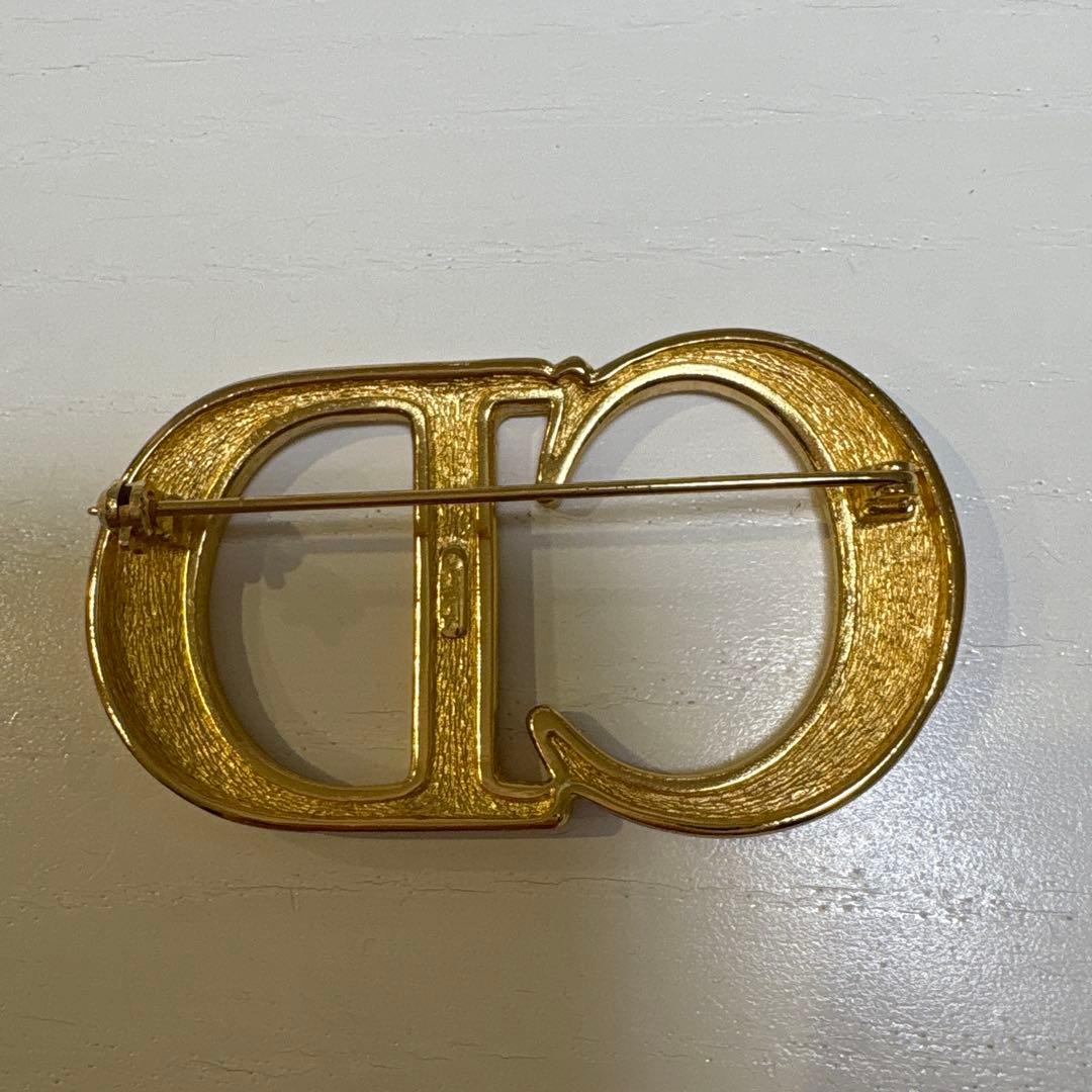 ChristianDior⭐︎CDロゴブローチ⭐︎クリスタル⭐︎美品