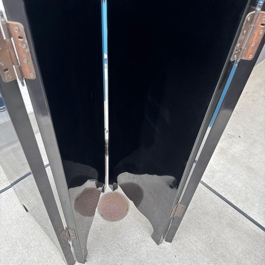 (40) [美しい] スクリーン　パーテショ衝立　屏風　美術　屏風　鶴　螺鈿細工