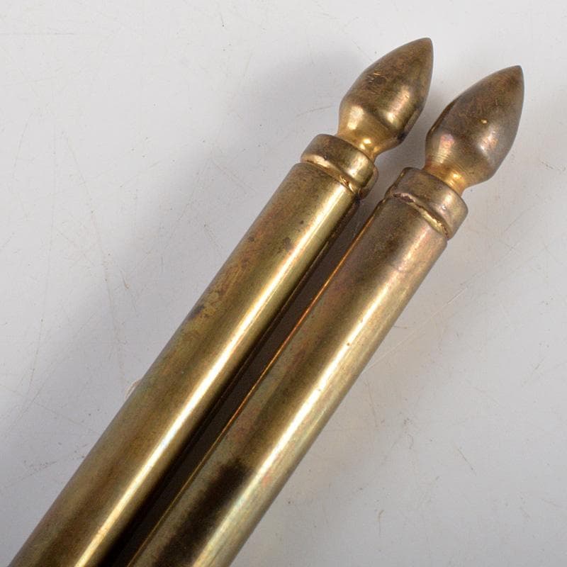 茶道具　下間庄兵衛造　銅製　御飾　火箸　共箱　C　6199