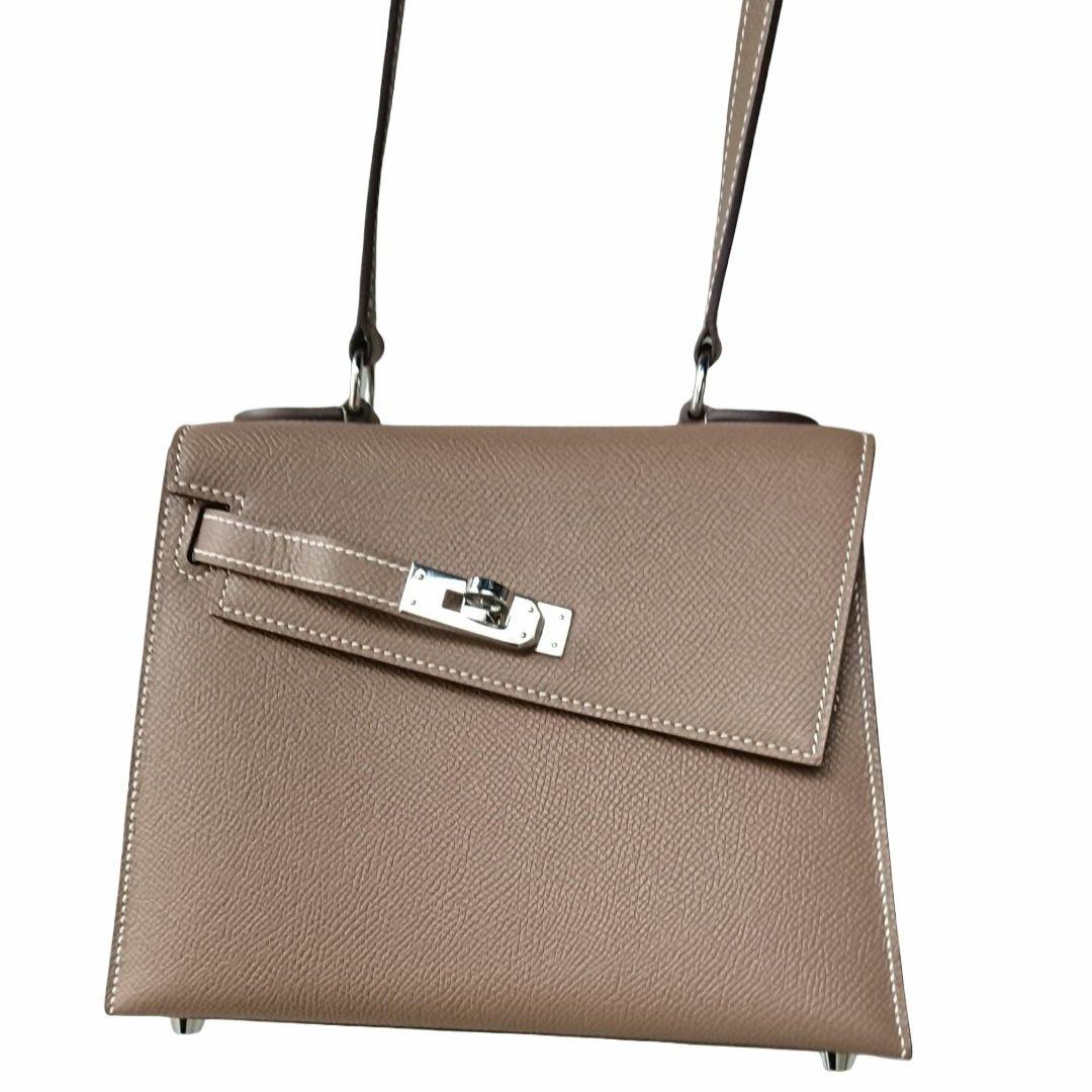 SALE!!極無秩序アシンメトリー ブラウンレザーショルダーバッグ