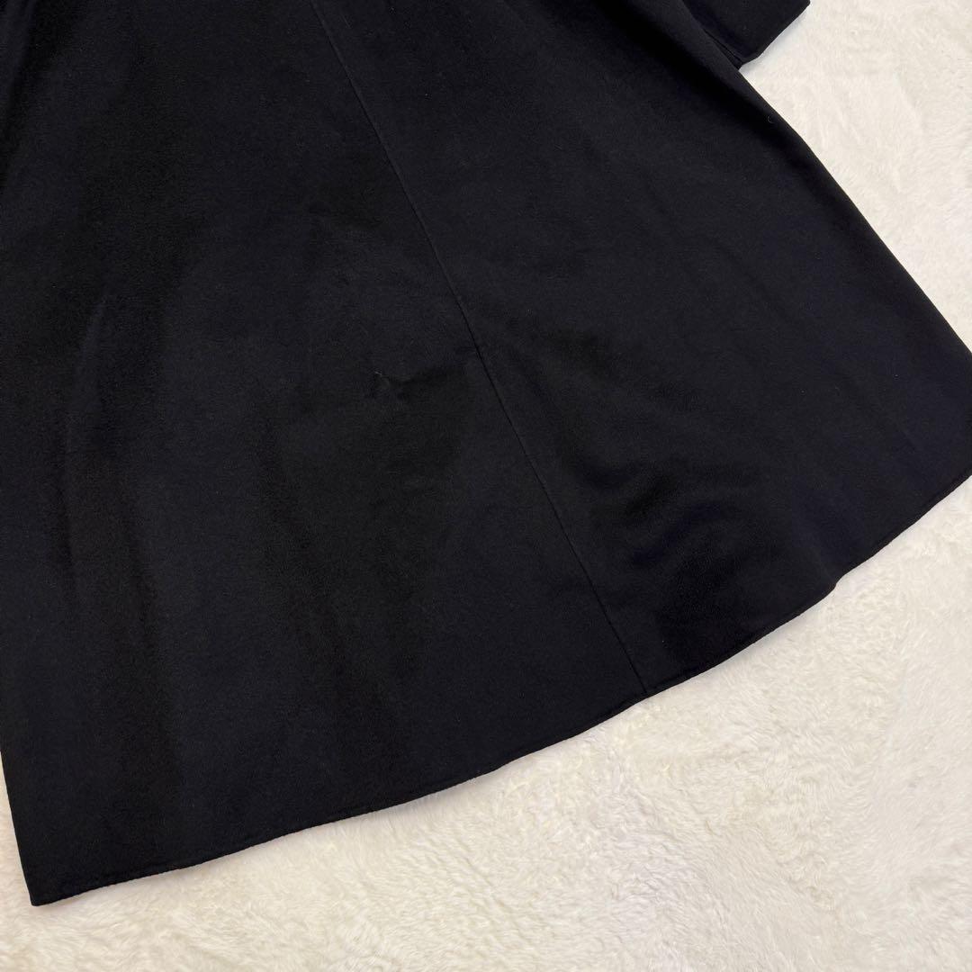 美品 最高級コロンボ カシミヤ ダブルチェスターコート イタリア製 F ブラック