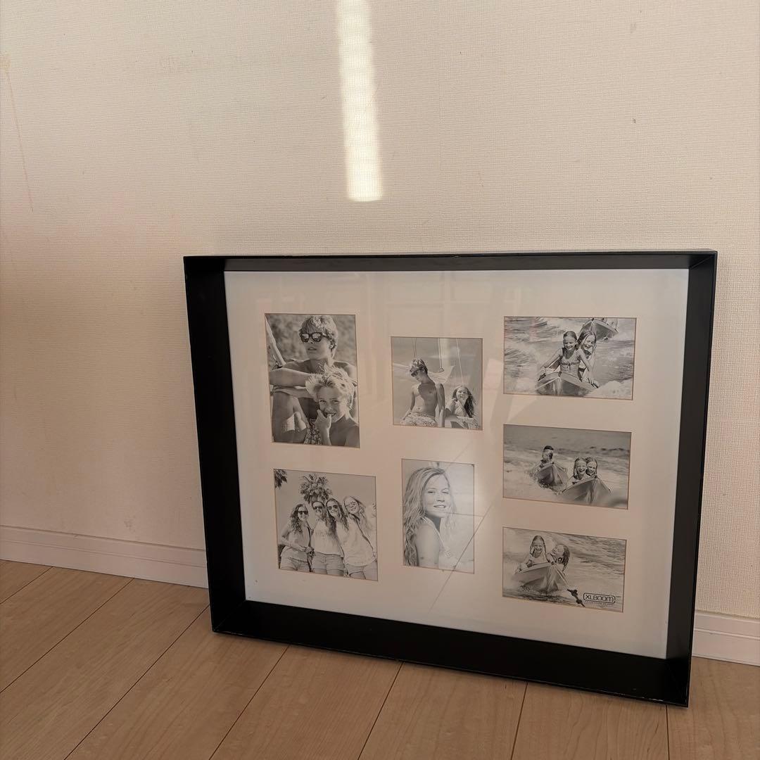 黒　マルチフォトフレーム 額縁　壁掛　写真　アート