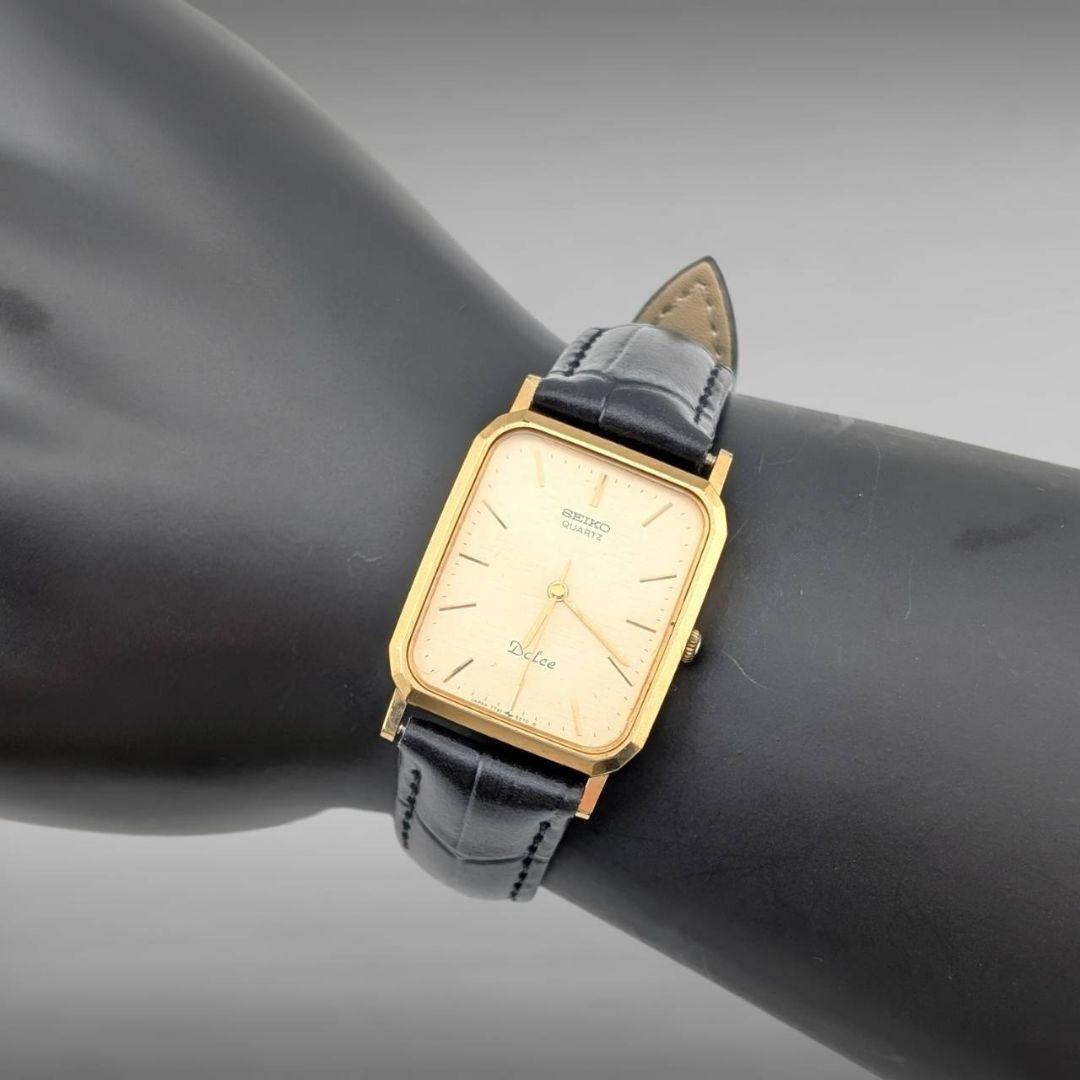 【新品電池／ベルト・稼働】セイコー ドルチェ 金張り オクタゴン ゴールドケース