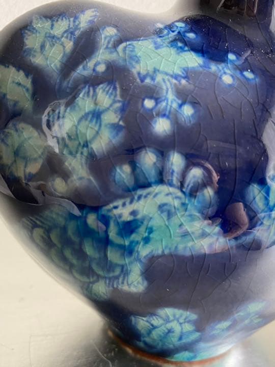 カラフェ　稲積佳谷　うつつ窯　九谷焼　伝説の怪獣柄