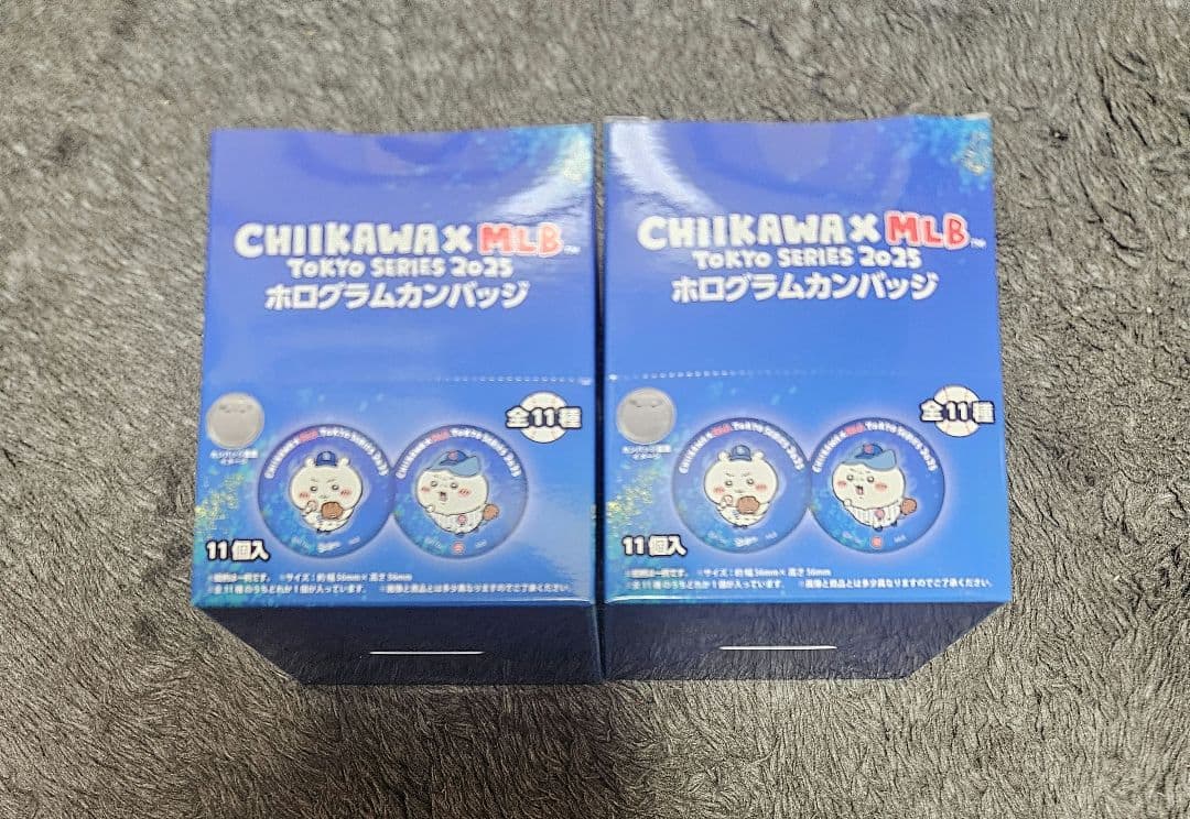 ちいかわ　MLB　缶バッジ　未開封BOX2点　ドジャース　カブス　くりまんじゅう