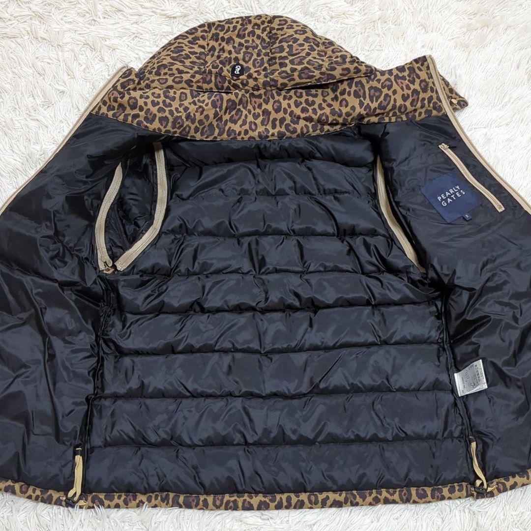 未使用級 パーリーゲイツ 2 近年モデル 4way ダウンジャケット レオパード