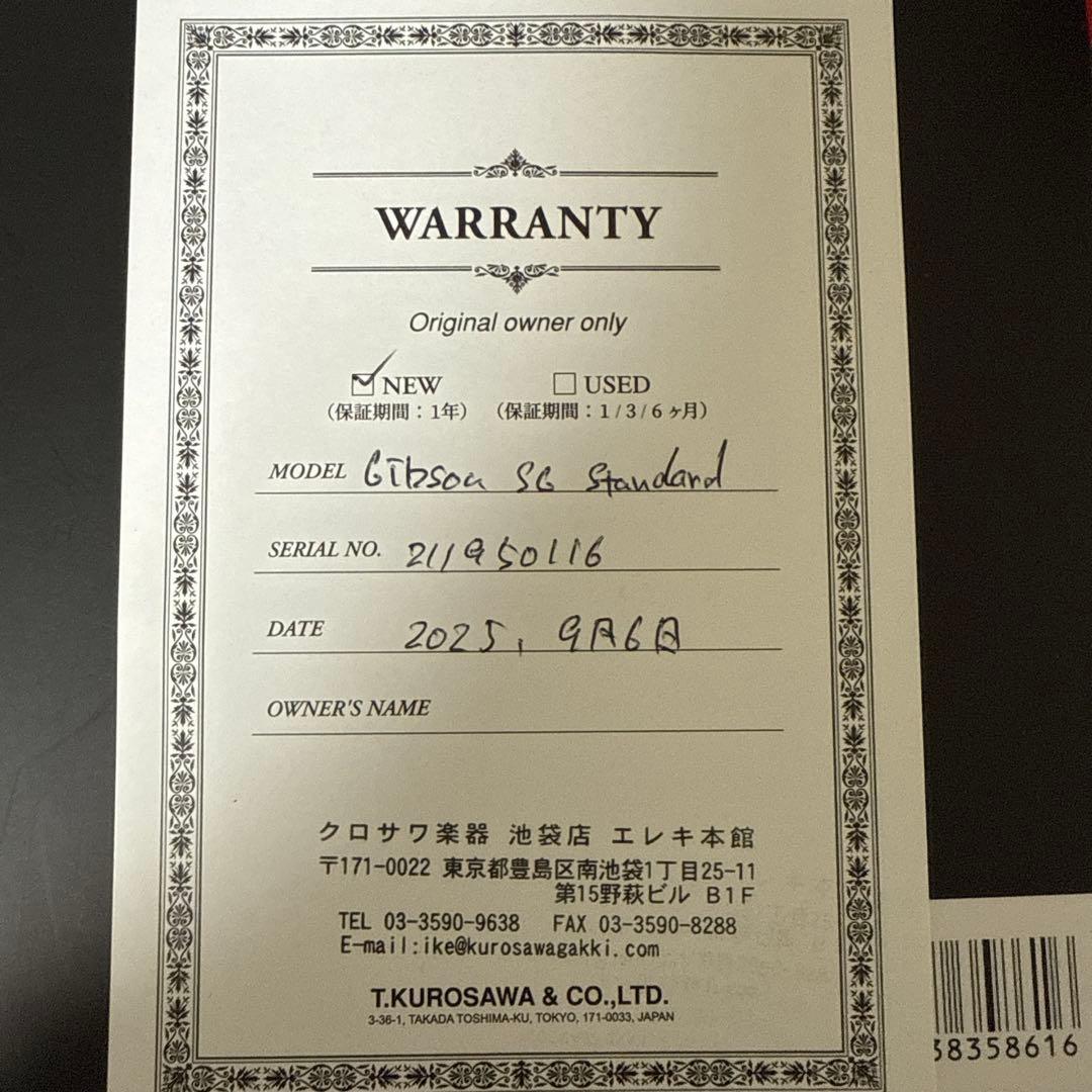 【Mさま専用】【漆黒指板】Gibson SG standard