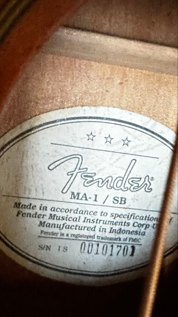 ▪️Fender フェンダー MA-1/SB アコースティック▪️