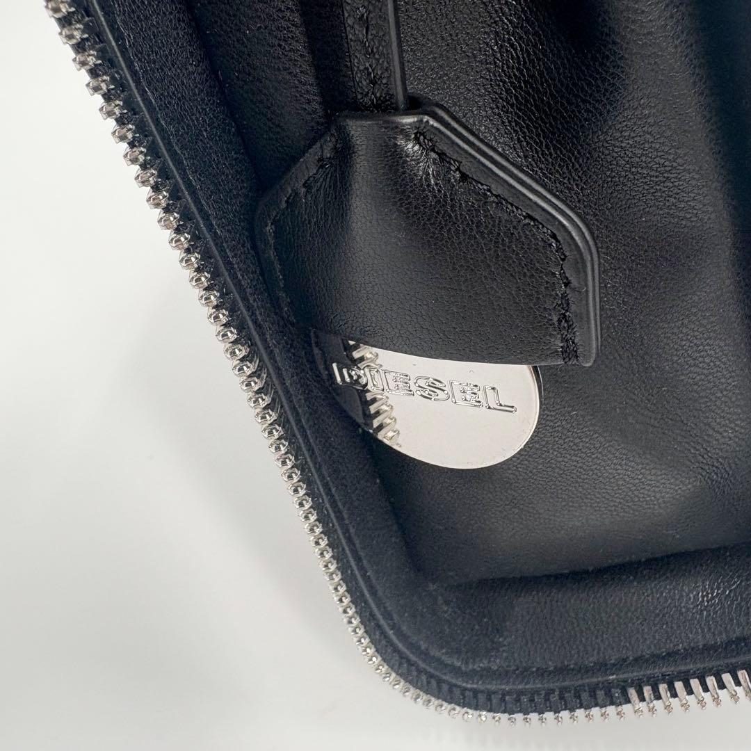 美品　DIESEL ディーゼル ショルダーバッグ レザー 黒 斜め掛け 834