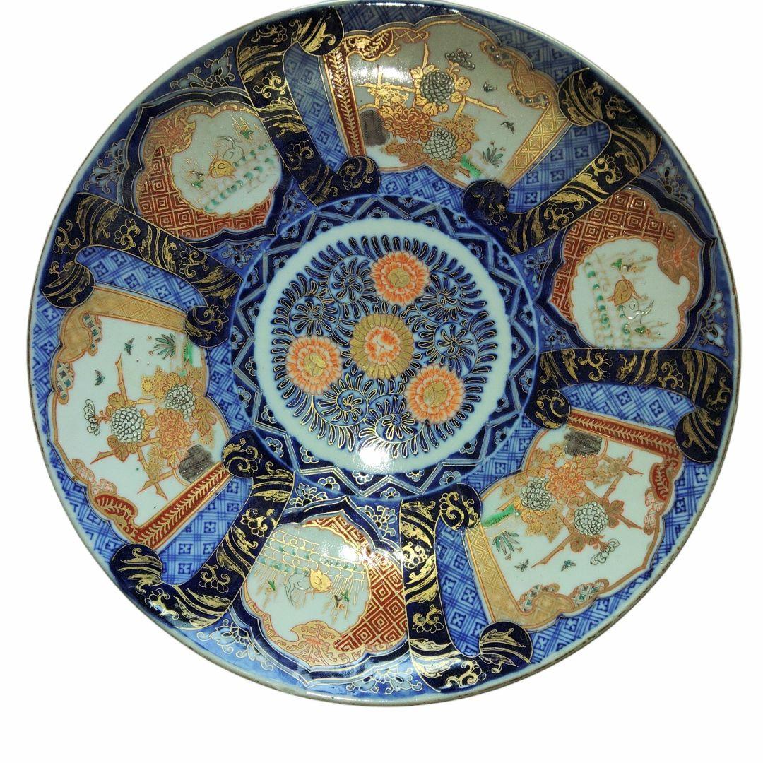 有田焼　ヤマトク窯　色絵大皿　Φ40cm