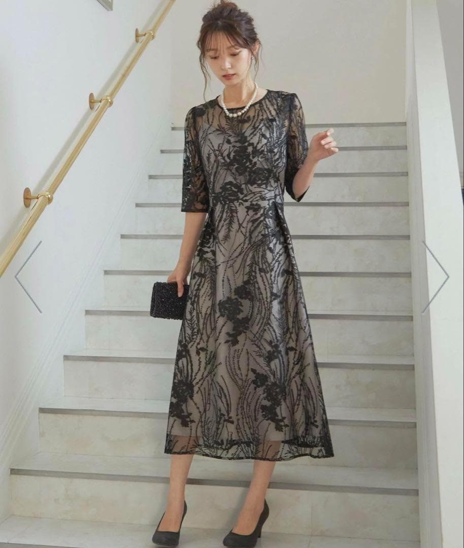 PREFERIR プレフェリール 総レース バックリボン 結婚式 パーティー