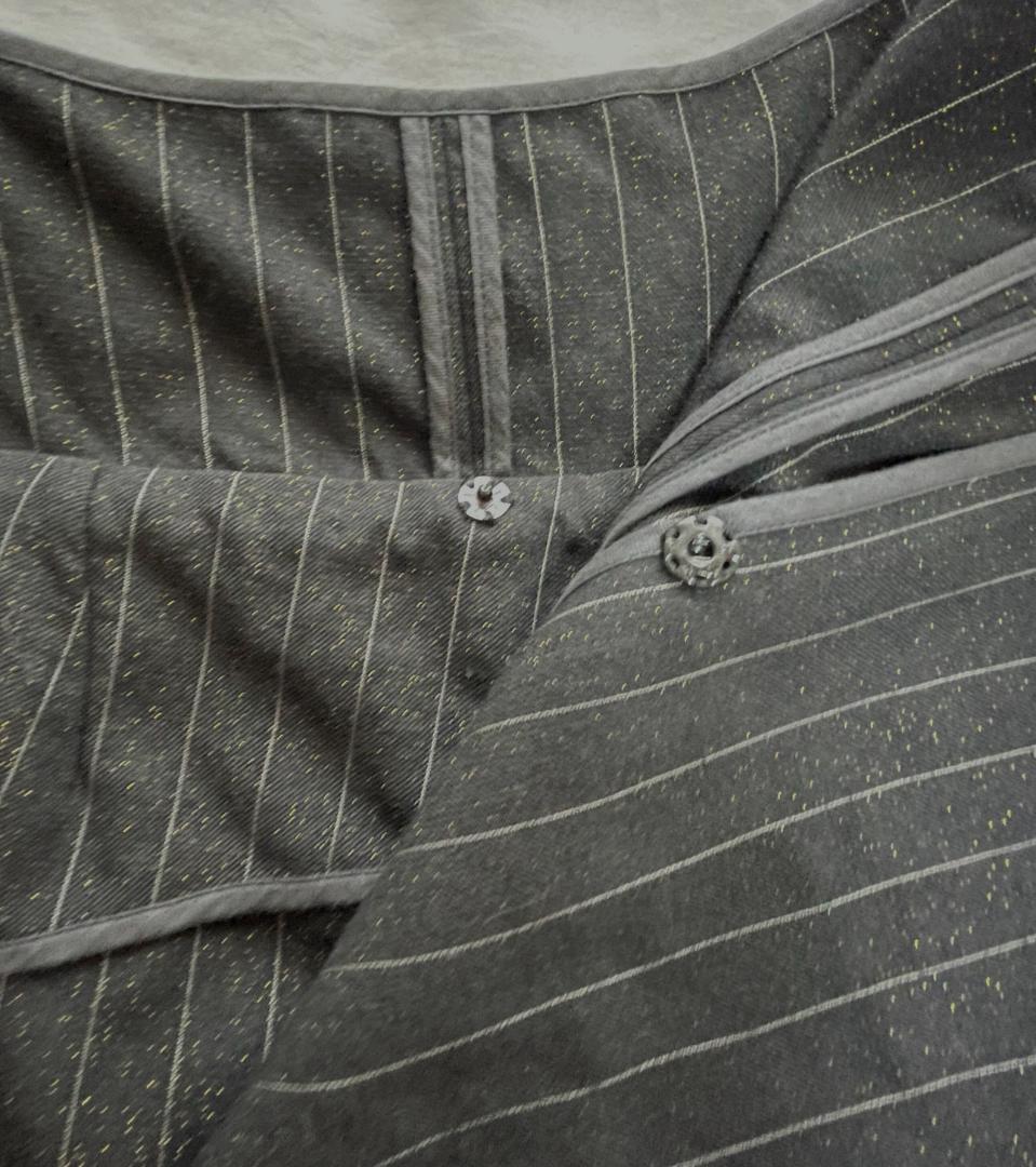 COMME des GARÇONS　ラメ入りウールの巻きサルエルパンツ