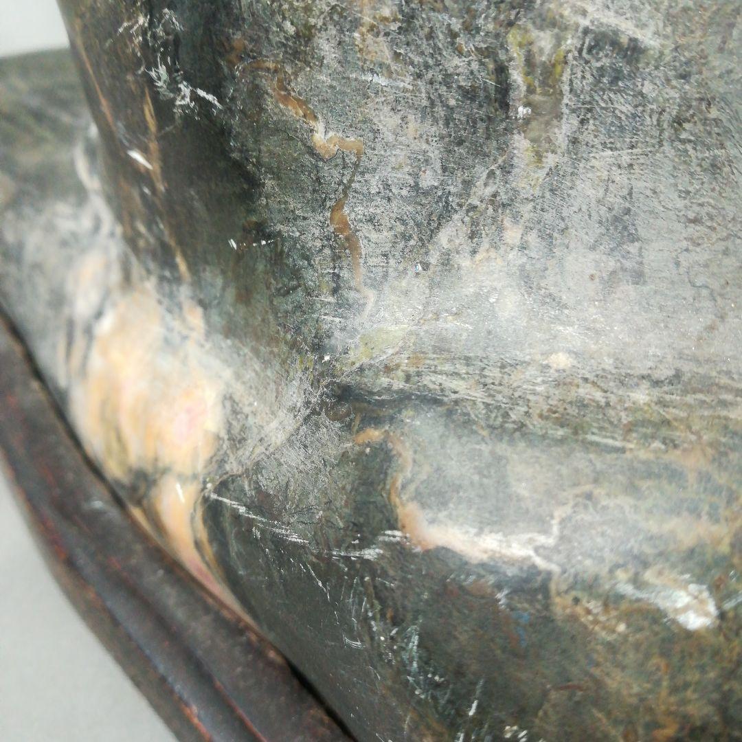 天然石　桜花石　鑑賞石　水石　置物　　木製台座