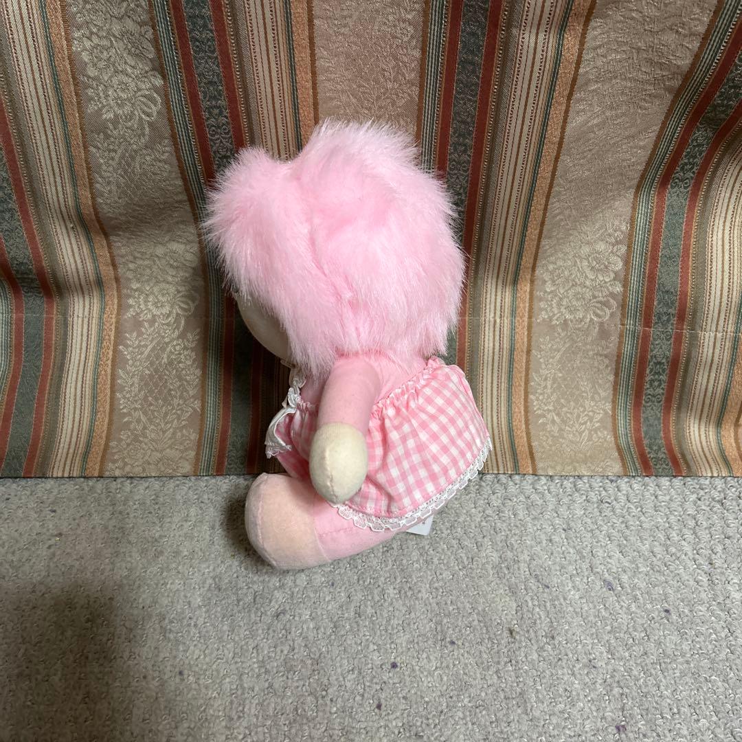 昭和 レトロ ぬいぐるみ 女の子 カラフル かわいい ピンク イエロー 3体