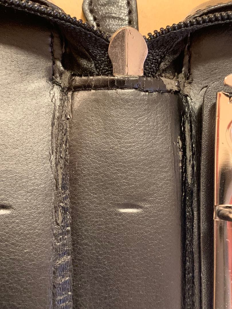 アシュフォード A4オーバーサイズ ダブルジッパー ドキュメントケース 黒