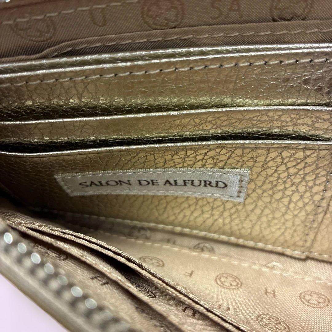 サロンドアルファード ルクーチェ L字ファスナー ミニ財布ゴールド