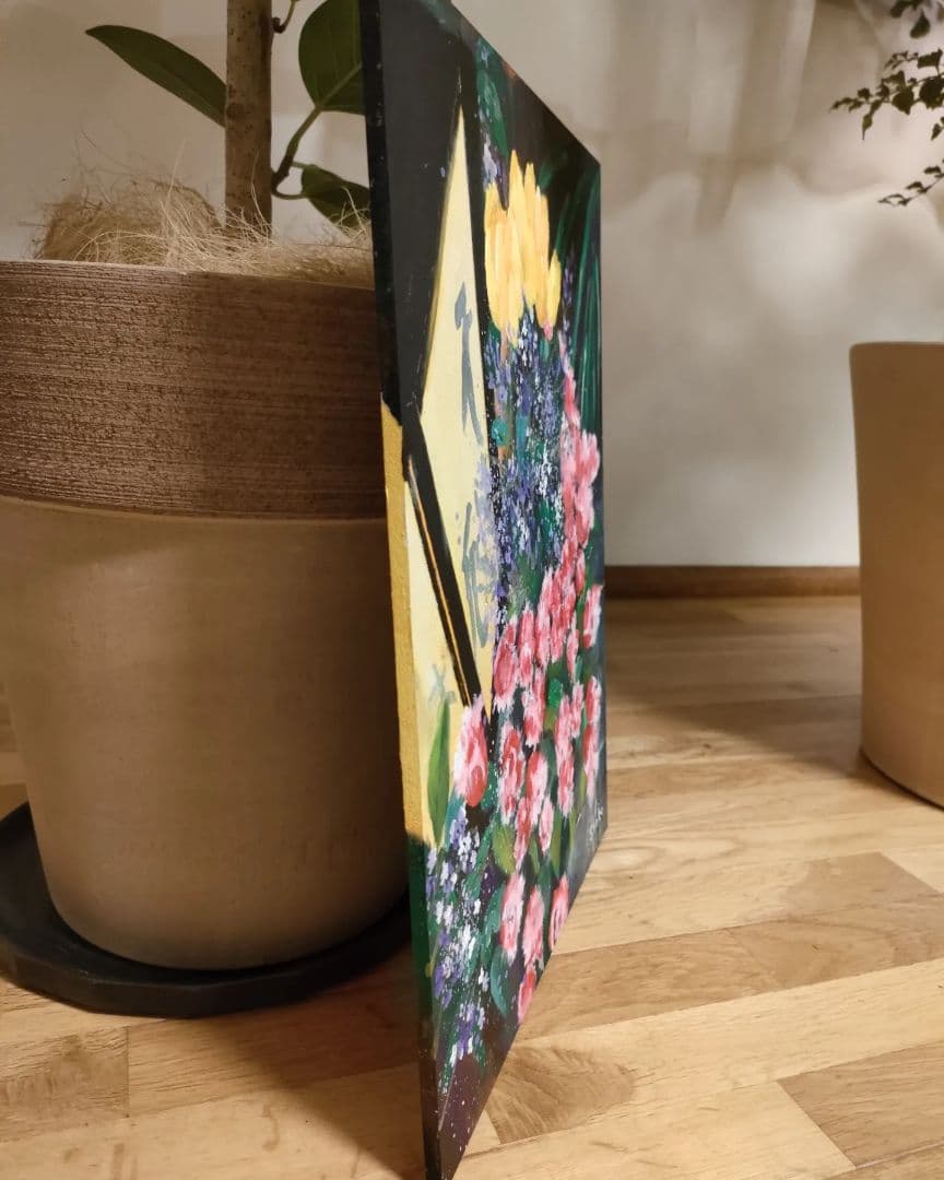 アクリル油彩混合　shokoの原画 一点物　オリジナル　板に描いた絵　絵画