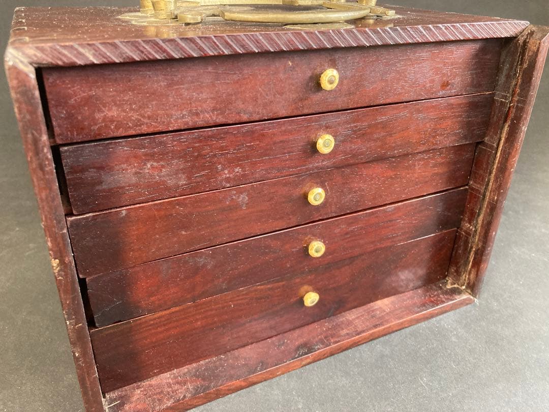 【益三】背竹麻雀牌セット 唐木箱 骨董品