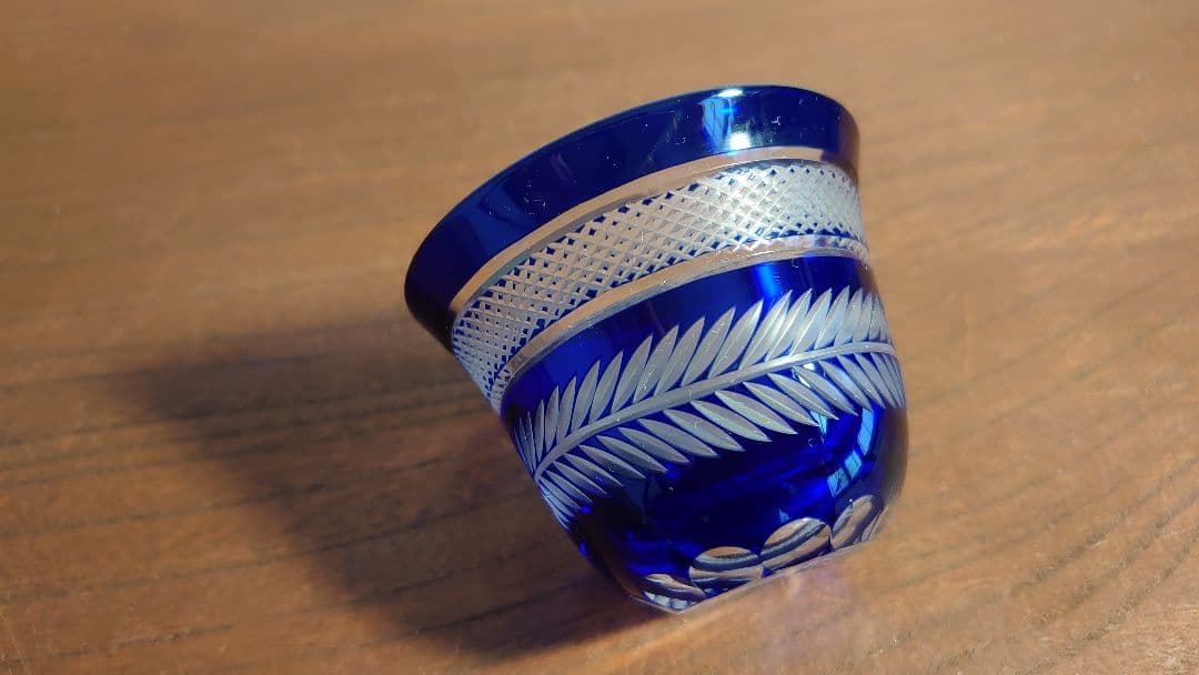 江戸切子 切子 ロックグラス 盃　お猪口　アンティーク切子　１客