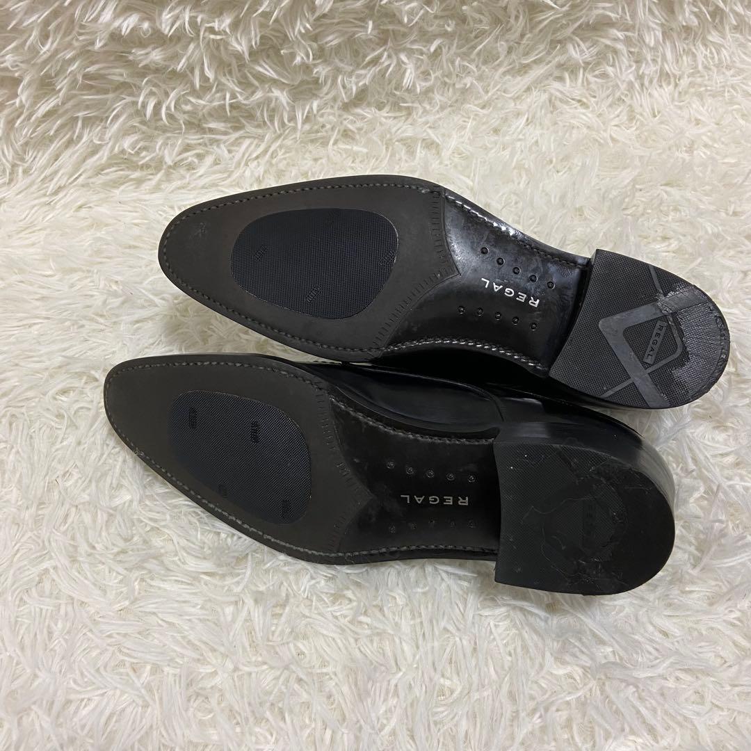 美品 REGAL Uチップ ビジネス シューズ 革靴 25.0 黒 316R