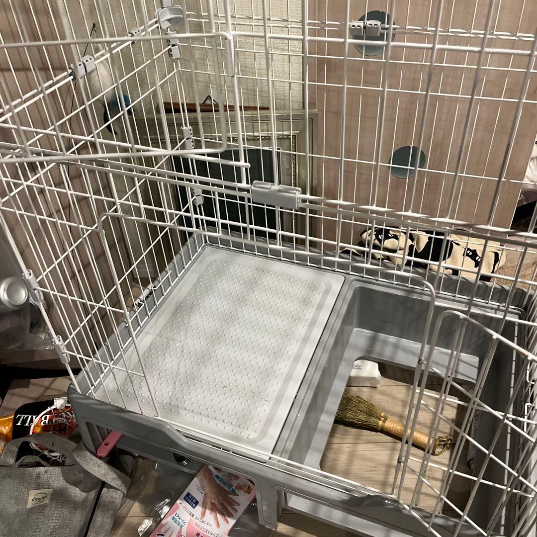 STADIUM 二段式キャットケージ ホワイト縦130✖️横80