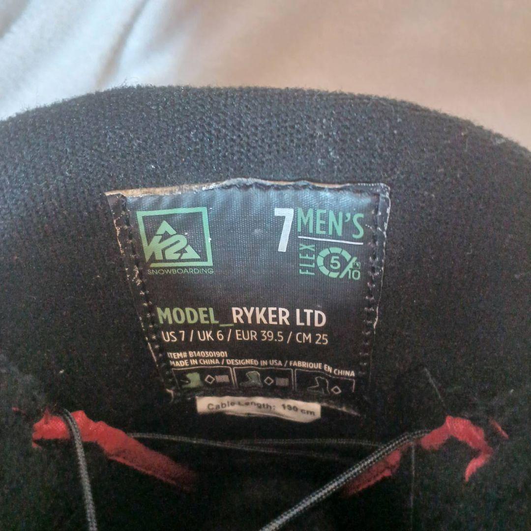 RYKER LTD BOA　スノーボード　ブーツ　25㎝　美品