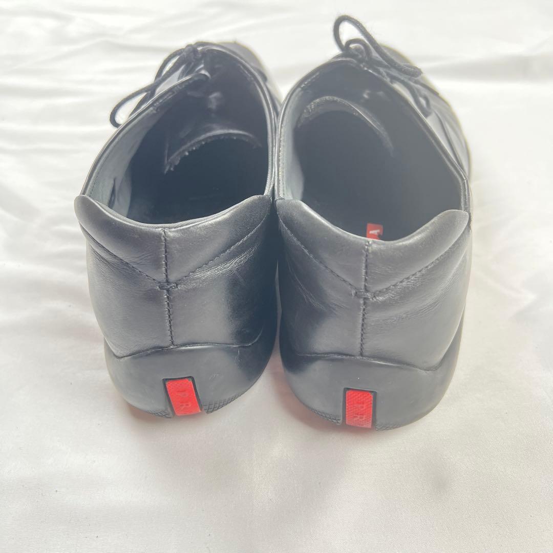 靴 PRADA SPORT leather dress shoes black