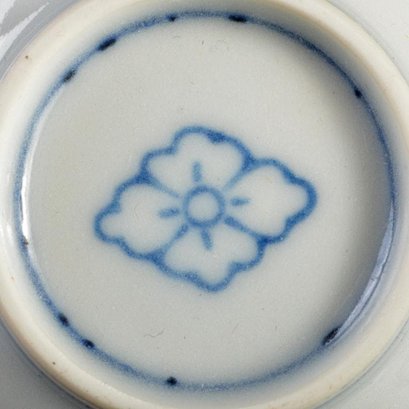 煎茶道具　京焼　清水焼　平安　瑞泉造　青華　煎茶碗　五客　共箱　V　R7175