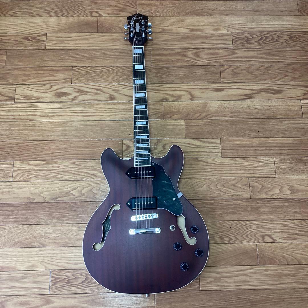 Grote エレキギター セミホロウボディ ブラウン