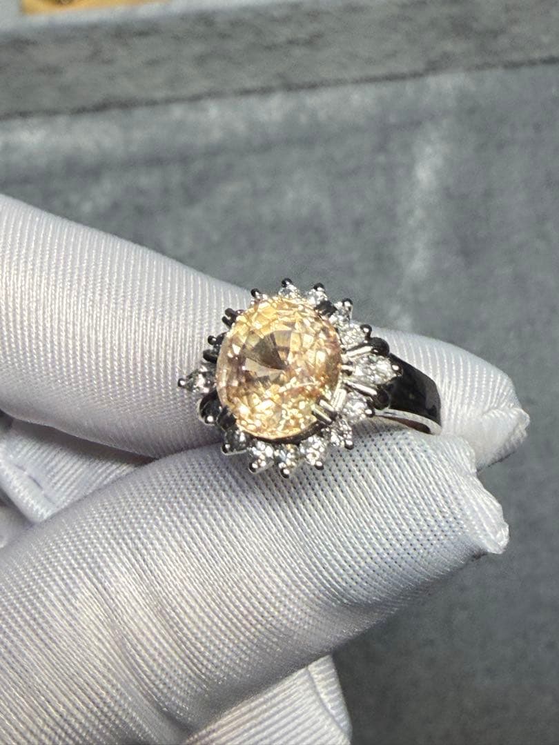 定価百万以上三越ブランドパパラチアカラー サファイア ダイヤモンド リング