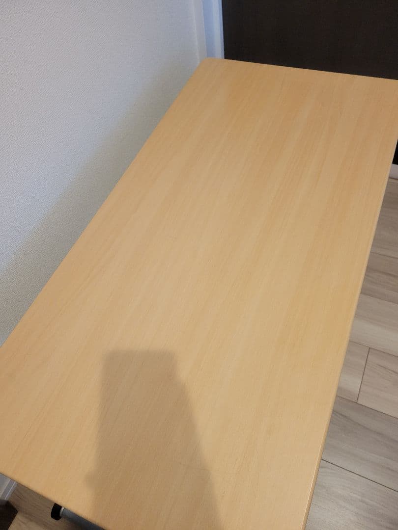折りたたみテーブル ナチュラル　昇降式
