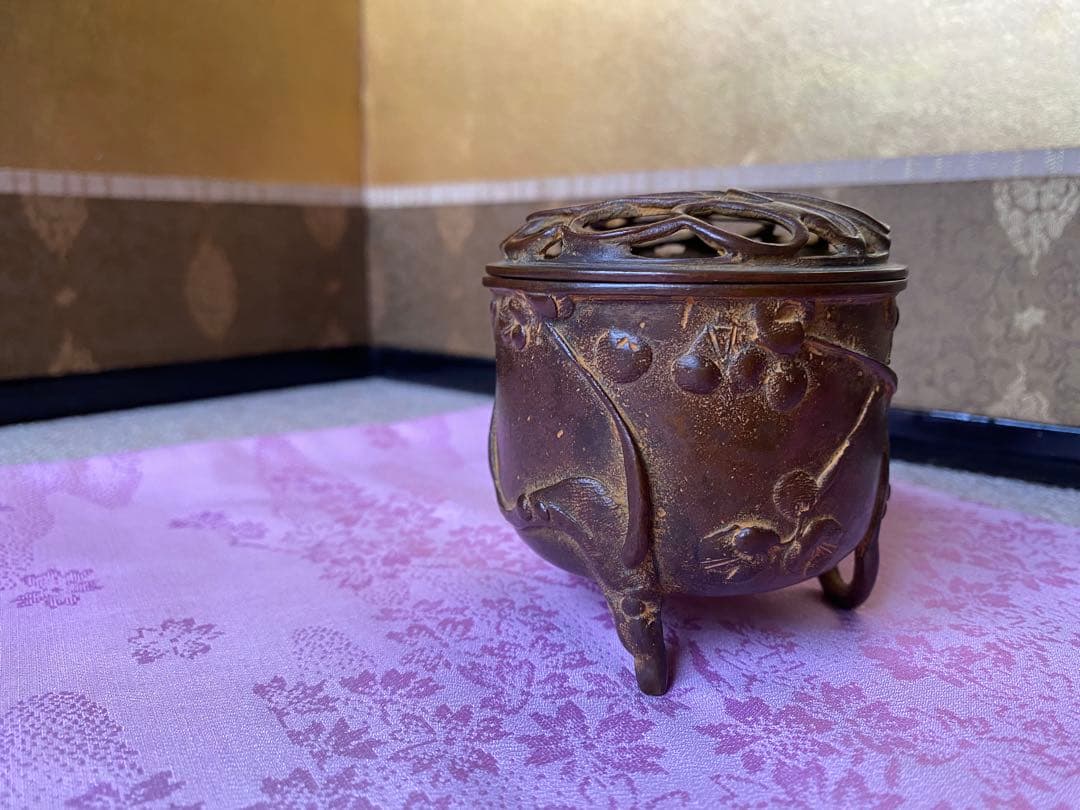 花御史　香炉　須賀松園氏作