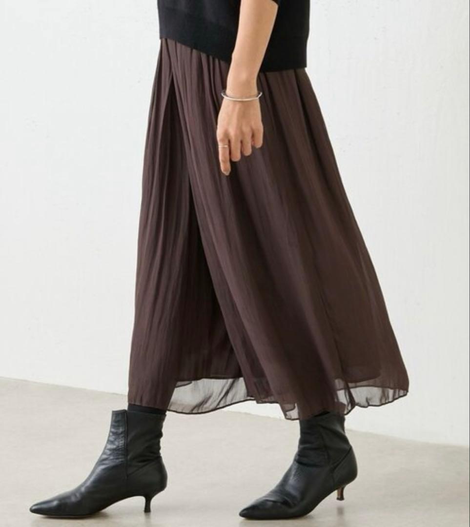 新品　ビアズリー シワシフォンギャザーパンツ