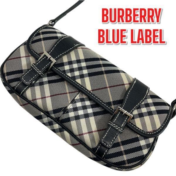 【人気】バーバリーブルーレーベル ノバチェック柄 ショルダーバッグ バック