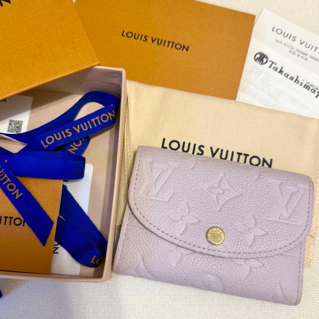 LOUIS VUITTON 財布 ポルトモネ・ロザリ ミスティライラック