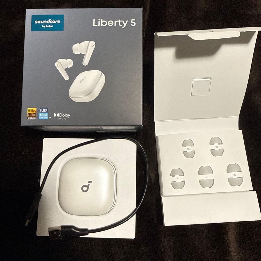 soundcore Liberty 5 ワイヤレスイヤホン　ホワイト