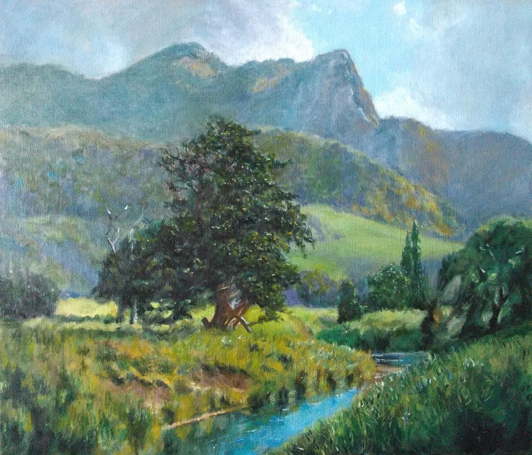 風景画#2 油彩画 10号 F10 油絵