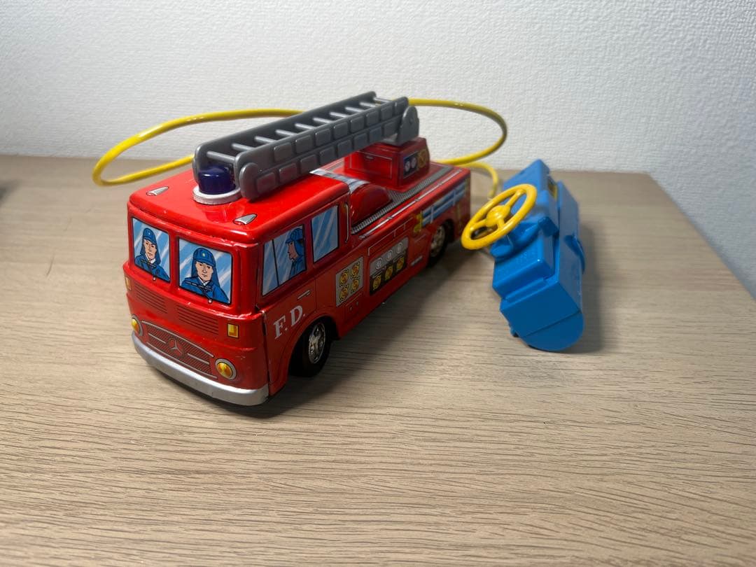ブリキ　消防車　朝日玩具　昭和レトロ