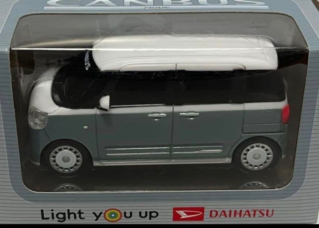 新型ムーヴキャンバス　プルバックカー　ミニカー　ストライプス　レイクブルー