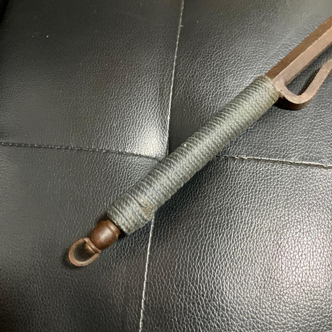 骨董　六角形の古い十手　武士　十手持ち　武具　甲冑　長期保管現状品