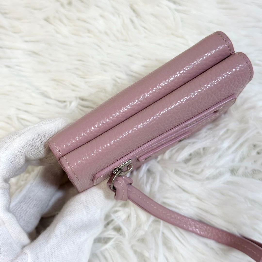 美品✨️付属品完備 バレンシアガ ネオクラシック 三つ折り財布 ピンク